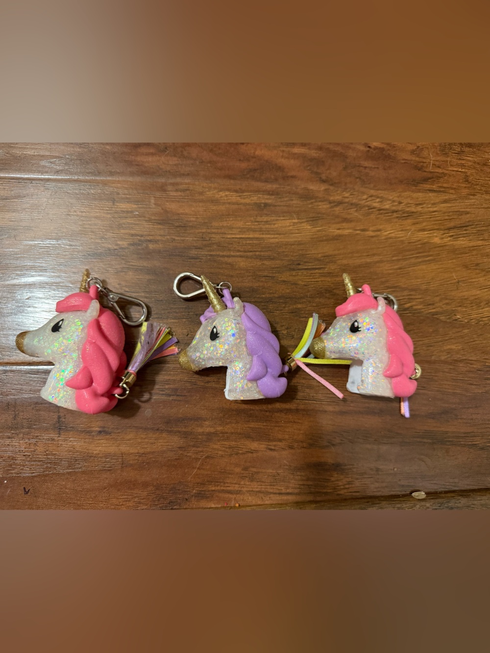Unicorn bath and body works pocket bac holder keychains